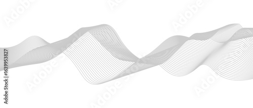 Abstract wave element for design digital frequency track equalizer, Abstract vector background with gray wavy lines.