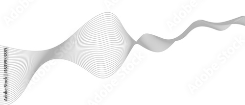 Abstract wave element for design digital frequency track equalizer, Abstract vector background with gray wavy lines.