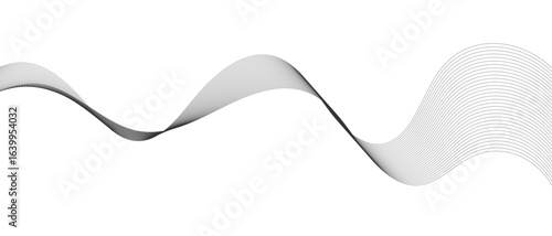 Abstract wave element for design digital frequency track equalizer, Abstract vector background with gray wavy lines.