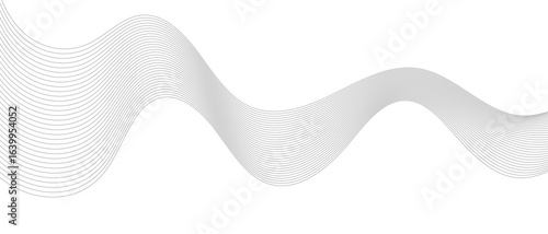 Abstract wave element for design digital frequency track equalizer, Abstract vector background with gray wavy lines.