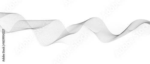 Abstract wave element for design digital frequency track equalizer, Abstract vector background with gray wavy lines.