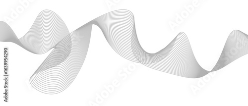 Abstract wave element for design digital frequency track equalizer, Abstract vector background with gray wavy lines.