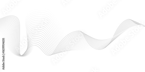Abstract wave element for design digital frequency track equalizer, Abstract vector background with gray wavy lines.