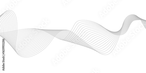 Abstract wave element for design digital frequency track equalizer, Abstract vector background with gray wavy lines.