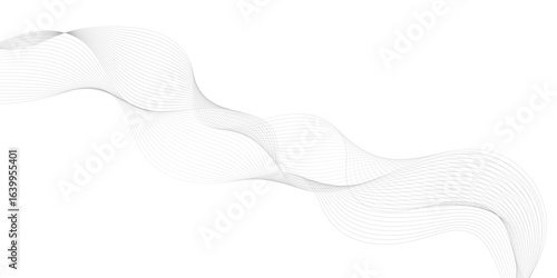 Abstract wave element for design digital frequency track equalizer, Abstract vector background with gray wavy lines.