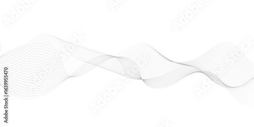 Abstract wave element for design digital frequency track equalizer, Abstract vector background with gray wavy lines.