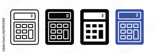 calculation icon in different style vector illustration. two colored and black calculation vector icons designed in filled, outline, line and stroke style can be used for web, mobile