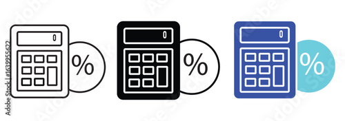 calculation icon in different style vector illustration. two colored and black calculation vector icons designed in filled, outline, line and stroke style can be used for web, mobile