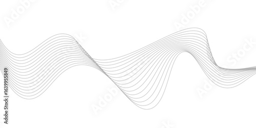 Abstract wave element for design digital frequency track equalizer, Abstract vector background with gray wavy lines.