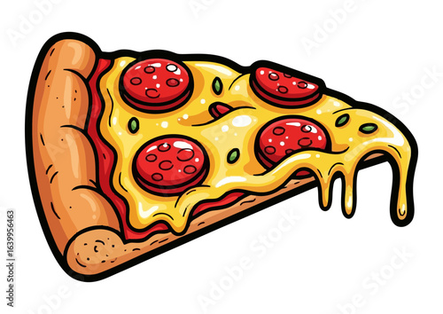 Delicious pizza with fresh ingredients and vibrant colors 