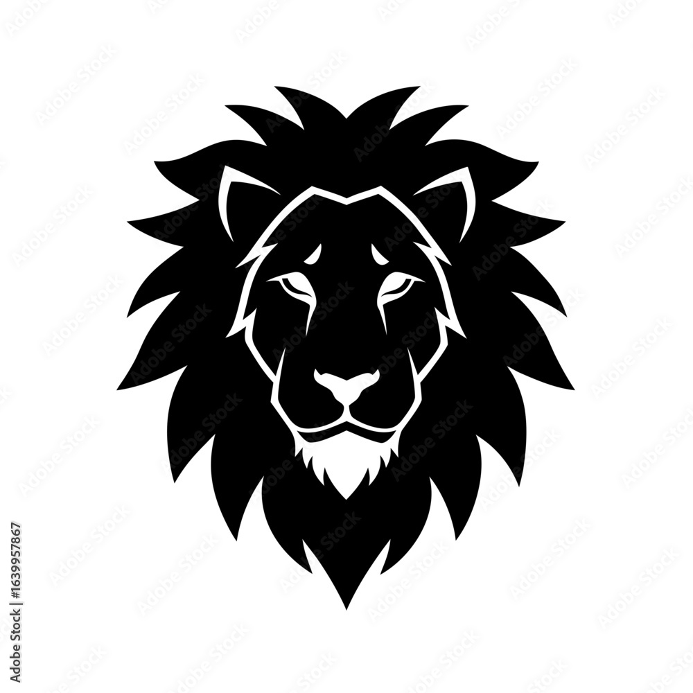 Fototapeta premium lion head vector