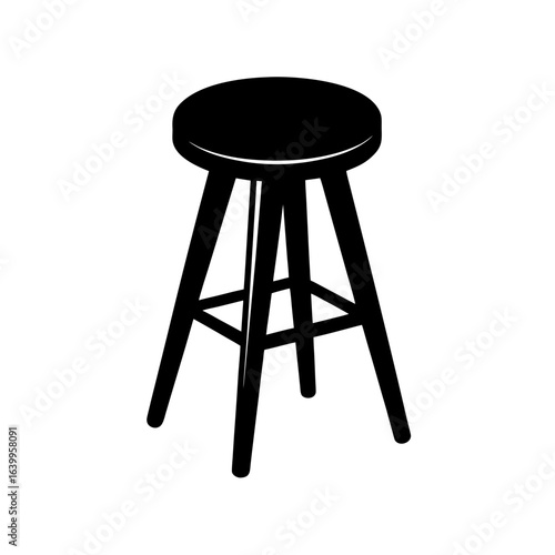 stool on white background