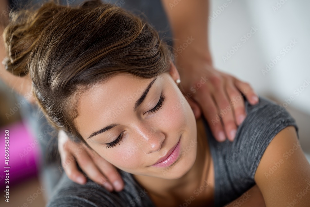 Fototapeta premium Young woman receiving massage