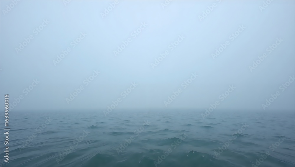 Fototapeta premium Serene mist over calm waters at dawn