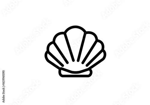 A minimalist 3d seashell vector for summer and beach concepts