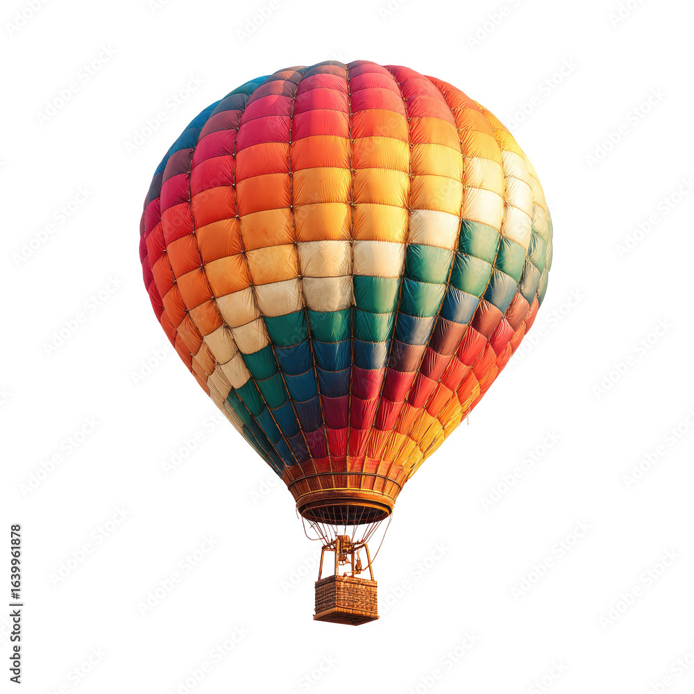 Fototapeta premium Colorful hot air balloon against black background (8)