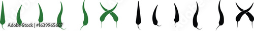 Chili pepper icon set, capsicum collection hot spice vector group, jalapeno silhouette and outline, cayenne symbol bundle, vegetable pictogram pack in line style for seasoning design isolated