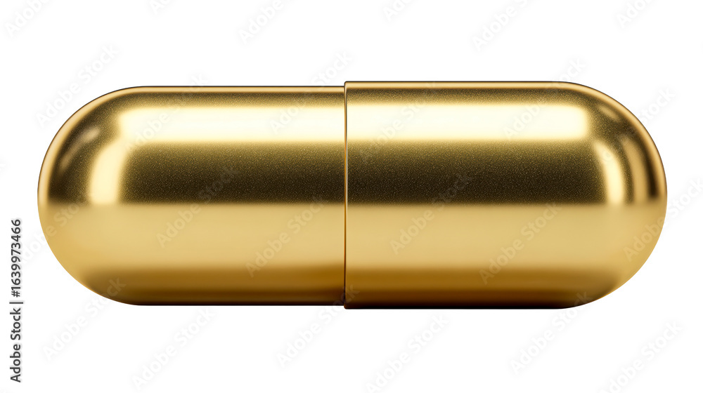 Naklejka premium Golden capsule on white PNG