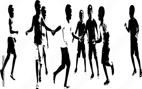 Black children playing outdoor
