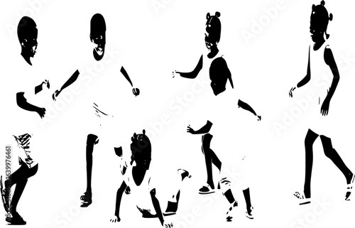 Black children playing outdoor
