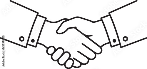 Dynamic handshake symbolizing successful business deal closing and partnership agreement in a professional handshake