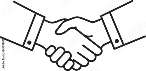 Professional handshake symbolizing partnership, agreement, and successful collaboration between two business individuals in a modern context