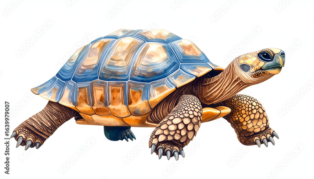 Fototapeta premium Colorful Tortoise Walking with Isolated.