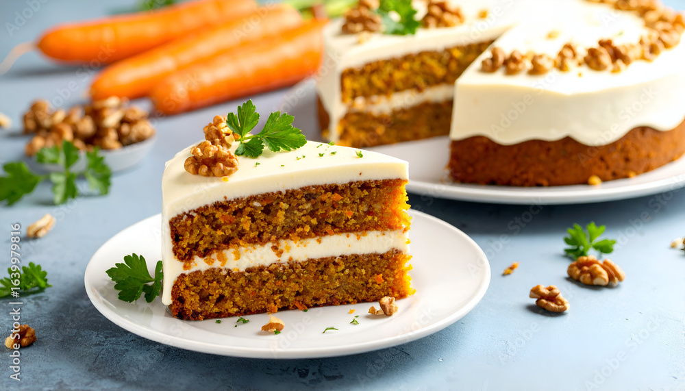 Delicious Carrot Cake Slice. Delicious Carrot Cake Slice.