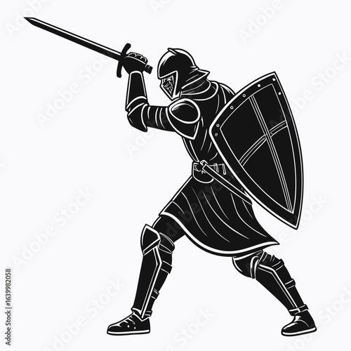 knight with sword and shield