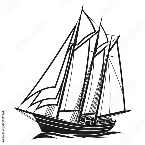 sailing ship vector illustration