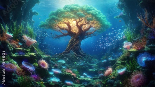 Wallpaper Mural Underwater tree of life Torontodigital.ca