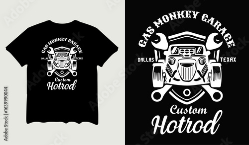 Gas monkey garage custom hotrod t-shirt design for t-shirt quotes or poster svg printable cut file	