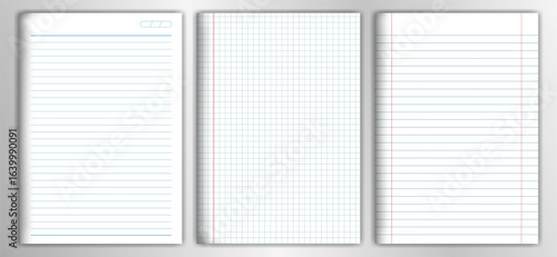 Folhas de caderno