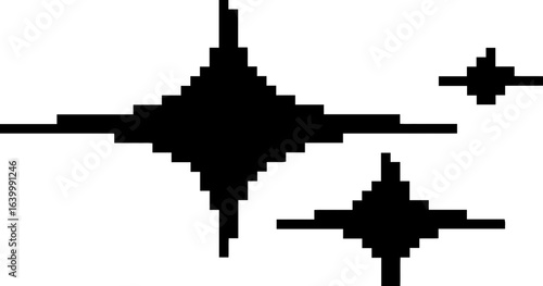 Black Retro futuristic frames. Iconos futuristas. abstract design