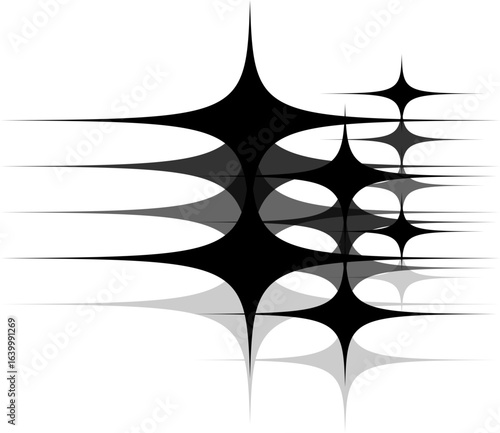 Black Retro futuristic frames. Iconos futuristas. abstract design