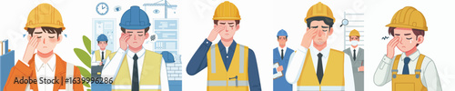 vector architect having sore eyes