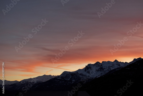 sunset in the mountains