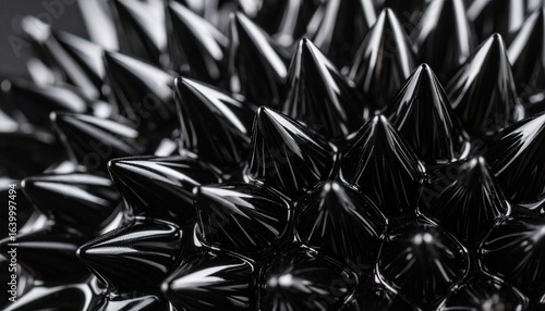 Close-Up of Black Spiky Surface