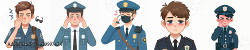 police vector is having sore eyes