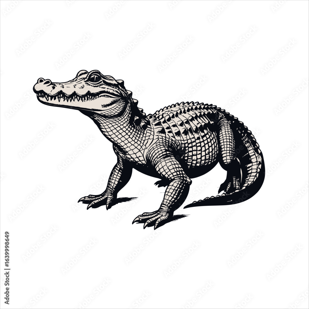 Fototapeta premium Vector art of alligator
