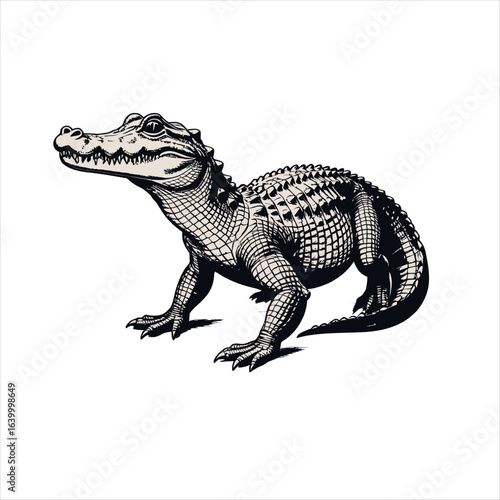 Vector art of alligator