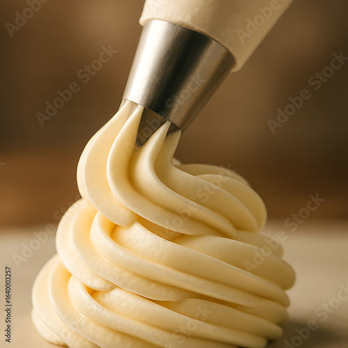 Pastry Bag Decorating Cream Swirls