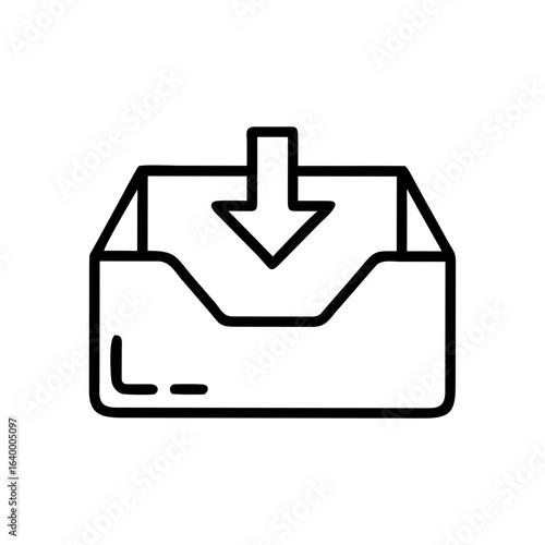  Inbox Mail Line Icon – Minimal Outline Design