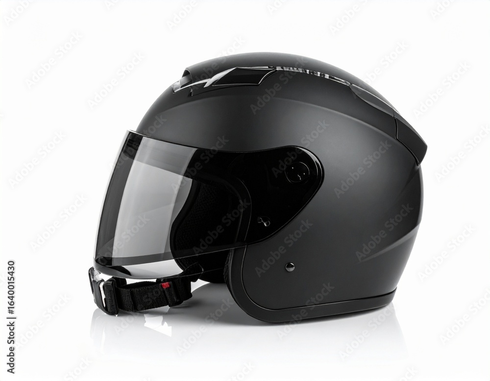 Fototapeta premium black helmet isolated on white