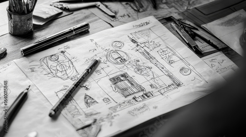 Key Traits of a Napkin Sketch: Versatile: Can include diagrams, mind maps, UI wireframes, flowcharts, etc.