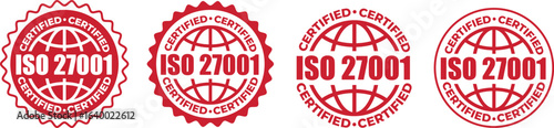 ISO 27001 Certification Badge – Vector Seal for Information Security Management Standards