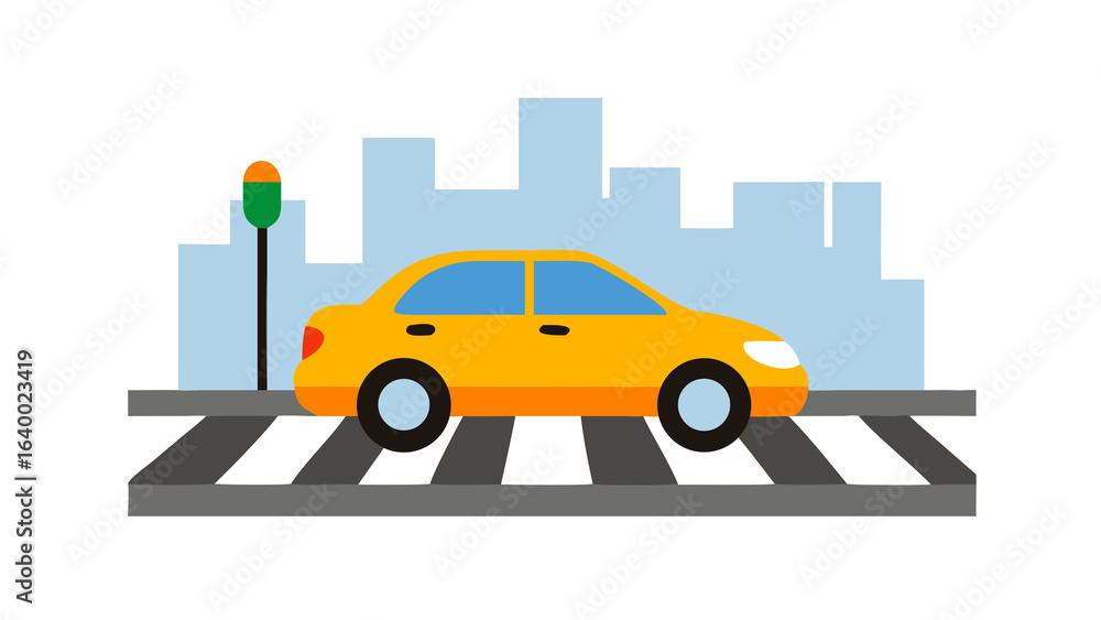 Fototapeta premium taxi in the city