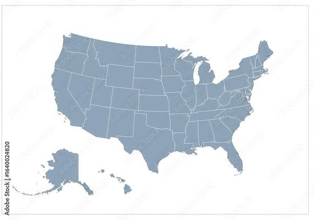Fototapeta premium usa map with us and united states of america map