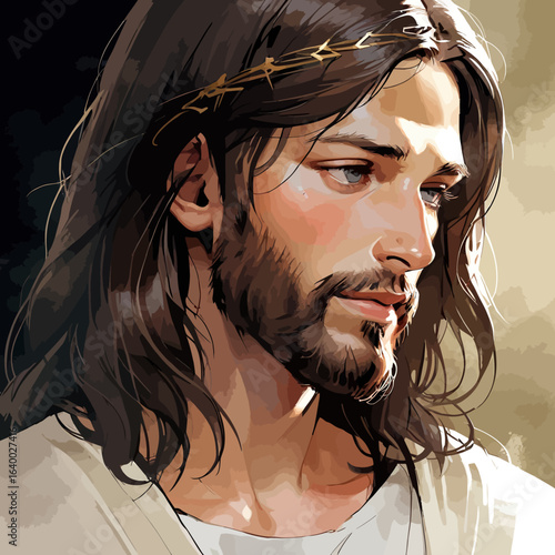 Jesus Christ Illustration Beautiful Portrait of Jesus Christ