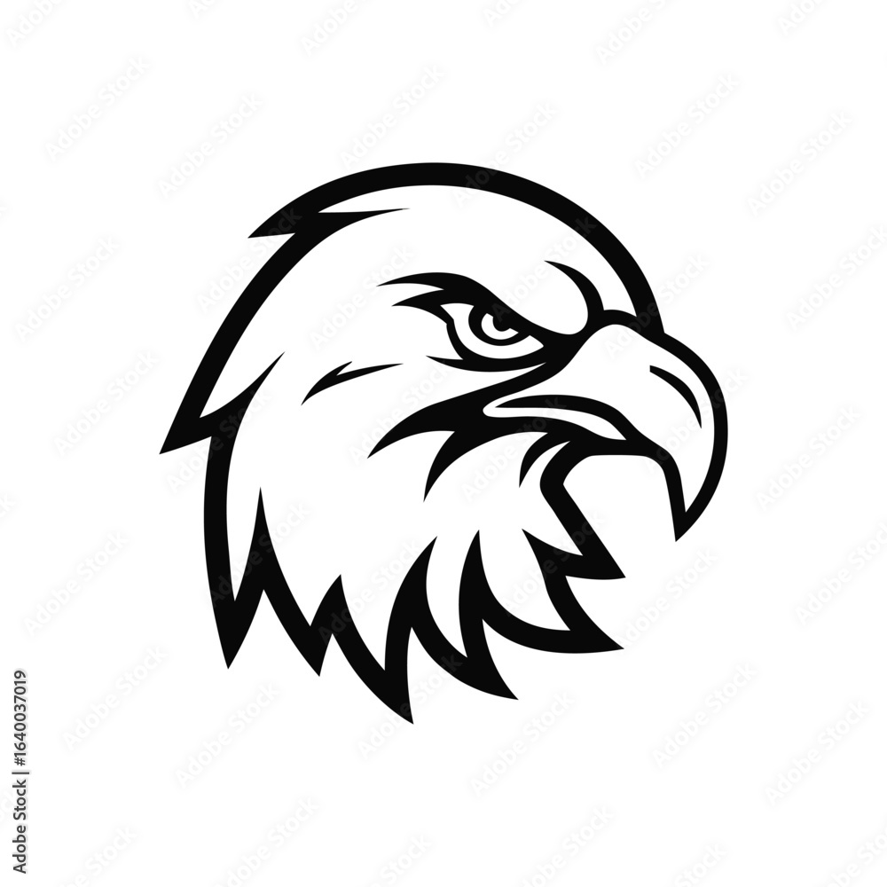 Fototapeta premium Eagle Head Logo Illustration for Sports and Emblems